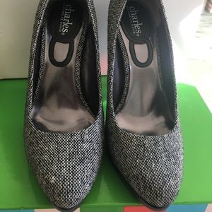 Charles David Sharpy Black Tweed Pumps 6